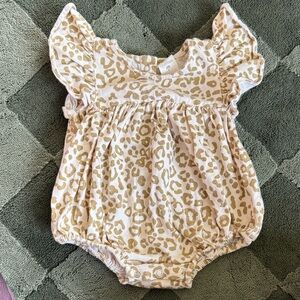 Kate Quinn Cream and Brown Leopard Print One Piece